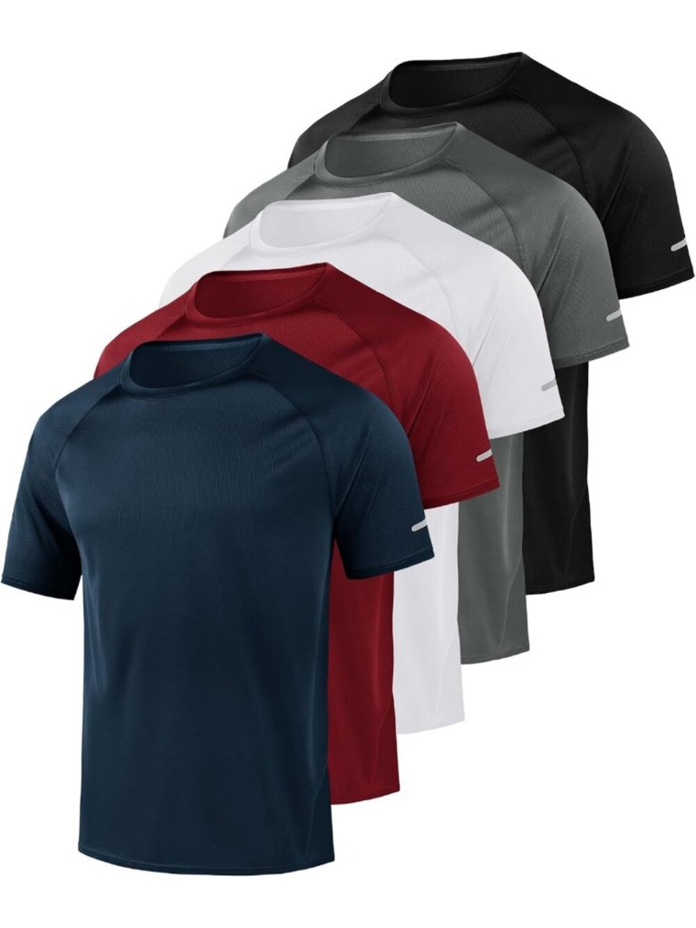Little Beauty 5 Pack Workout T Shirts for Men Mesh Fast Dry Gym Shirts Moisture